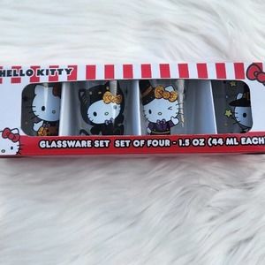 Hello Kitty Halloween 4pc Glassware shot Set
